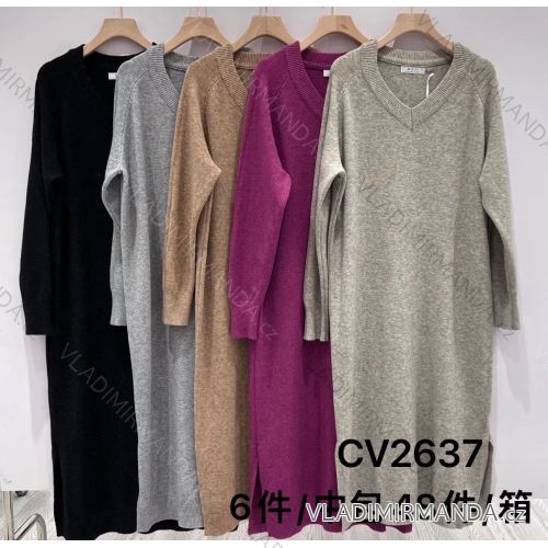 Women's ribbed summer dress with straps (S/ML/XL ONE SIZE) MB2123Z220