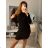 Dress with 3/4-sleeve ladies pocket (uni sl) ITALIAN Fashion IM3181746 black S/M