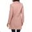 Lange Damen Fleecejacke (SML-XL) ITALIAN FASHION IMD211106 S hellrosa