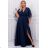 Women's Plus Size (42-46) Long Elegant Party Sleeveless Dress POLISH FASHION PMLBC23265-10