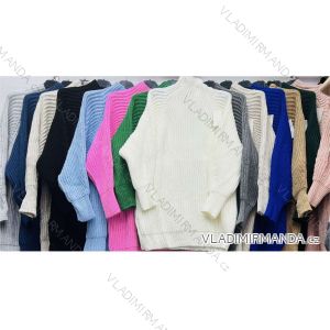 Damen-Strickpullover mit Stehkragen und langen Ärmeln (Einheitsgröße S/M) ITALIAN FASHION IMWDT230020