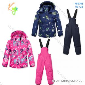 Souprava zimní kalhoty teplé a bunda teplá dětská dívčí a chlapecká (98-128) KUGO KB9706