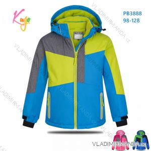 Bunda zimní lyžařská s kapucí dětská chlapecká a dívčí (98-128) KUGO PB3888