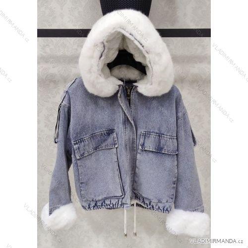 Bunda riflová s kožíškem zimní dámská (S-2XL) ITALSKÁ MÓDA IMWWM23160