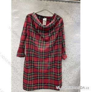 Šaty elegantní dlouhý rukáv dámské nadrozměr (3XL/4XL ONE SIZE) ITALSKÁ MÓDA IMWQ231186