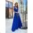 Women's Plus Size (42-46) Long Elegant Party Sleeveless Dress POLISH FASHION PMLBC23265-10