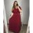 Women's Plus Size Dress Long Elegant Casual Short Sleeve (2XL/3XL ONE SIZE) ITALIAN FASHION IM423ISABELA