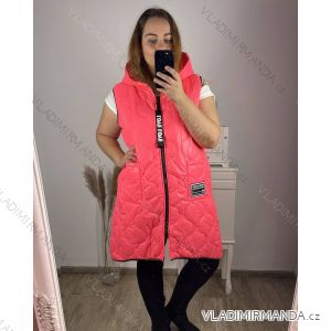 Vesta šusťáková s kapucí dámská nadrozměr (3XL/4XLONE SIZE) ITALSKÁ MODA IM423ALEXA-2N/DU