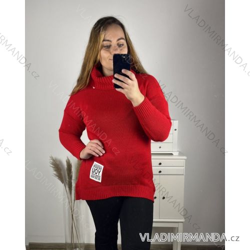 Damen-Strickpullover mit langen Ärmeln in Übergröße (2XL/3XL EINHEITSGRÖSSE) ITALIAN FASHION IM423758