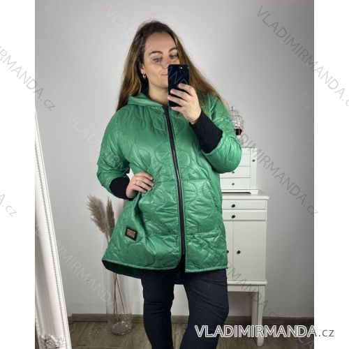 Bunda  s kapucí dámská nadrozměr (3XL/4XL ONE SIZE) ITALSKÁ MÓDA IM423683