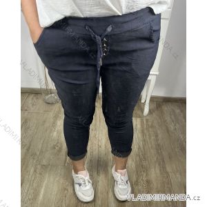 Kalhoty strečové dlouhé dámské (54/56 ONE SIZE) ITALSKá MODA IM423KNOP