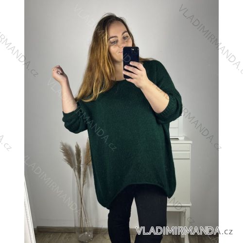 Sveter oversize dlhý rukáv dámsky nadrozměr (4XL/5XL/6XL ONE SIZE) TALIANSKÁ MÓDA IM723ANDY