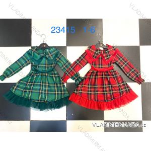 Šaty vánoční dlouhý rukáv kojenecké dětské dívčí (1-6 LET) ITALSKÁ MÓDA IMWHH2323415