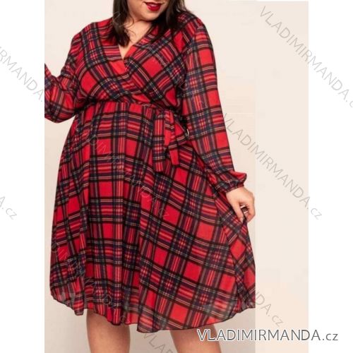 Kurzärmliges Damenkleid in Übergröße (3XL/4XL ONE SIZE) ITALIAN FASHION IMWT23201