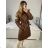 Women's Fluffy Long Sleeve Coat (S/M/L ONE SIZE) ITALIAN FASHION IMC23427