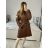 Women's Fluffy Long Sleeve Coat (S/M/L ONE SIZE) ITALIAN FASHION IMC23427 M / L black