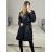 Women's Fluffy Long Sleeve Coat (S/M/L ONE SIZE) ITALIAN FASHION IMC23427 M / L black