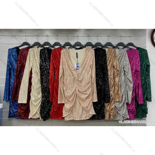 Women's Long Chiffon Short Sleeve Dress (S/M ONE SIZE) ITALIAN FASHION IMWGS231048