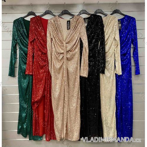 Women's Long Chiffon Short Sleeve Dress (S/M ONE SIZE) ITALIAN FASHION IMWGS231048