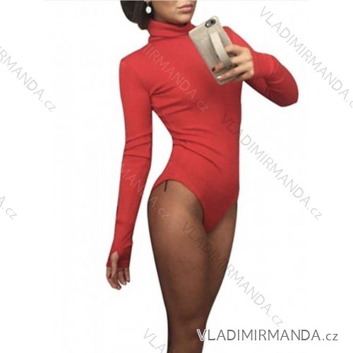 Women's Long Sleeve Turtleneck Bodysuit (S/M ONE SIZE) ITALIAN FASHION IMWAA234338