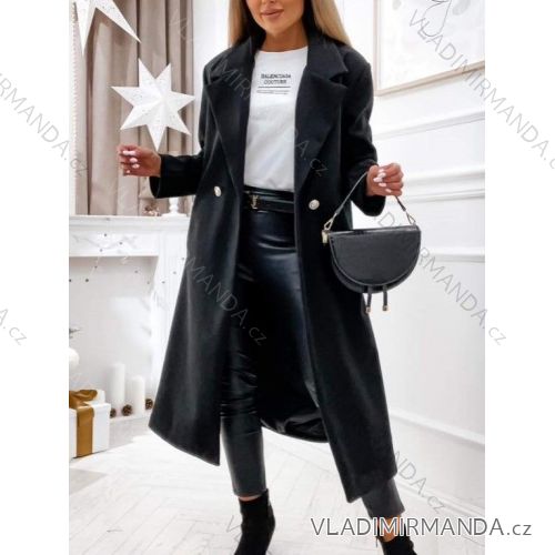 Women's Long Sleeve Hooded Alpaca Coat (S/M ONE SIZE) POLISH FASHION IMWK23747