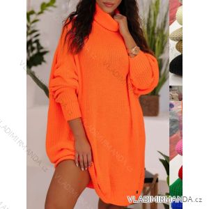 Svetr pletený oversize s rolákem dlouhý rukáv dámský (S/M/L ONE SIZE) TURECKÁ MÓDA TMWM234341