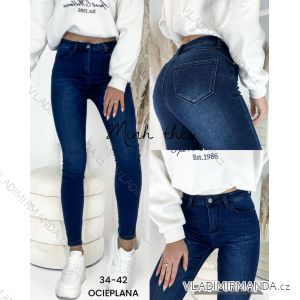 Rifle jeans zateplené dlouhé dámské (34-42) M.SARA MSR234343