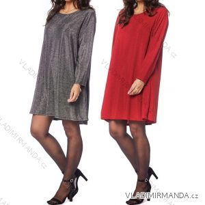 Šaty elegantní třpytivé dlouhý rukáv dámské (S/M/L ONE SIZE) ITALSKÁ MÓDA IMM23M6078