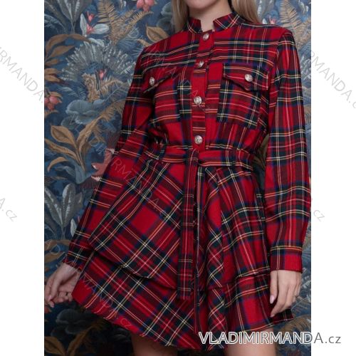 Women's Elegant Long Sleeve Dress (S/M ONE SIZE) ITALIAN FASHION IMM23M6062