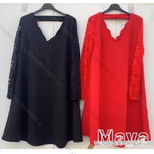 Šaty krajkové dlouhý rukáv dámské (S/M ONE SIZE) ITALSKÁ MÓDA IMWY234354