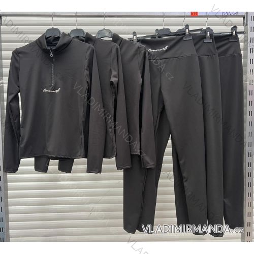 Súprava legíny a mikina dlhý rukáv dámska (S/M ONE SIZE) TALIANSKA MÓDA IMWBH234385
