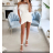 Langes Chiffon-Kurzarmkleid für Damen (S/M ONE SIZE) ITALIAN FASHION IMWGS231048