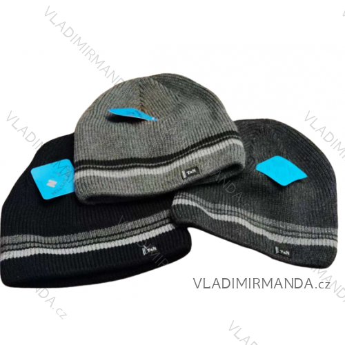 Čiapky zimné zateplená flaušom pánska (ONE SIZE) POĽSKÁ VÝROBA PVF20004