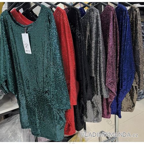 Women's Elegant Long Sleeve Dress (S/M ONE SIZE) ITALIAN FASHION IMM23M6062