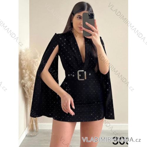 Women's Elegant Long Sleeve Dress (S/M ONE SIZE) ITALIAN FASHION IMM23M6062
