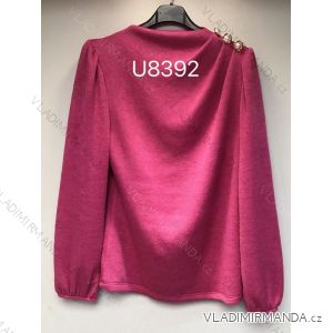 Mikina teplá dlouhý rukáv dámský (S/M ONE SIZE) ITALSKÁ MÓDA IMM23M8392