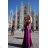 Women's Long Formal Short Sleeve Dress (36-54) POLISH FASHION PMLMR23ALICE fuchsia 36