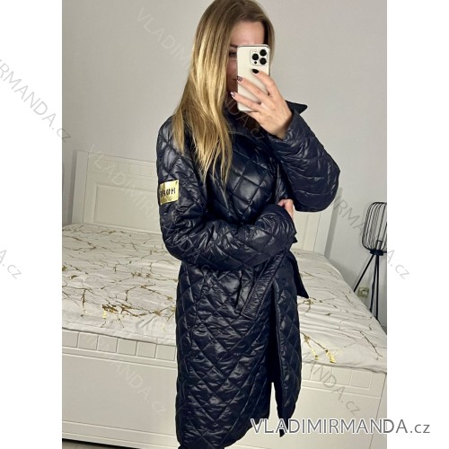 Women's Long Sleeve Coat (S/M ONE SIZE) ITALIAN FASHION IMPGM235272 black S/M