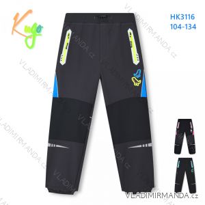 Kalhoty softshellové slabé dětské dorost dívčí a chlapecké (104-134) KUGO HK3116