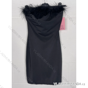 Šaty krátké společenské bez rukávu dámské (S/M ONE SIZE) ITALSKÁ MÓDA IMPBB23A10651
