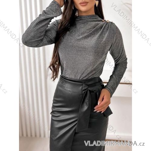 Tunika spoločenská dlhý rukáv dámska (S/M ONE SIZE) TALIANSKA MÓDA IMWGS23007