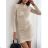 Kleid mit Knöpfen und geknöpften Damen (uni s-m) ITALIAN FASHION IM2203948