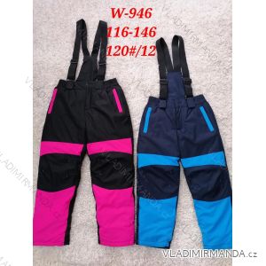 Kalhoty zimní oteplovačky s lackem dětské dorost dívčí a chlapecké (116-146) ACTIVE SPORT ACT23W-946