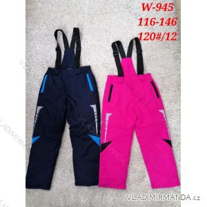 Kalhoty zimní oteplovačky s lackem dětské dorost dívčí a chlapecké (116-146) ACTIVE SPORT ACT23W-945