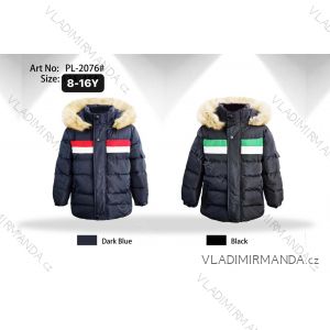 Bunda zimná s kapucňou dorast chlapčenská (8-16 rokov) ACTIVE SPORT ACT23PL-2076