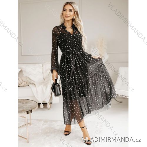 Women's Long Summer Shirt Short Sleeve Dress (S/M ONE SIZE) ITALIAN FASHION IMWY23133