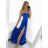 Šaty společenské dlouhé na ramínka carmen dámské (S/M ONE SIZE) ITALSKÁ MÓDA IMPBB23B23687/DUR Černá S/M