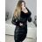 Bunda kabát koženkový s kapucí dámská (S-2XL) MET23LZ12607-2/DR Černá XXL