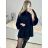 Kabát s kožíškem dlouhý rukáv dámský (S/M/L/XL ONE SIZE) ITALSKÁ MODA IM423350