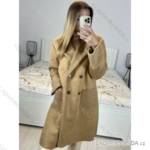 Kabát zimní s beránkem dámský (L/XL ONE SIZE) ITALSKÁ MÓDA IM423352